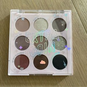 Colourpop Pressed Powder Eye Shadow Palette Extra Coin browns grays 9